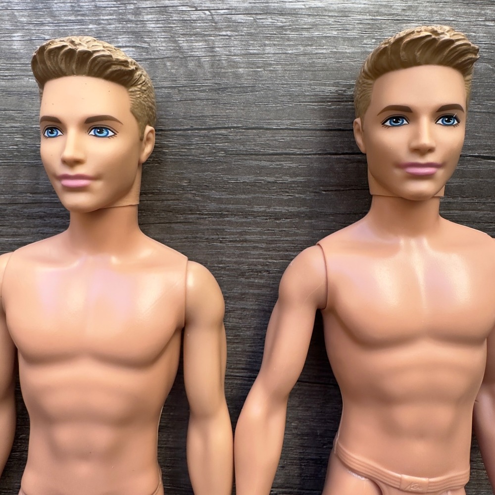 Lot Of 2 Barbie Fashionista Ken 12" Doll 2012-2013 Nude Molded Hair